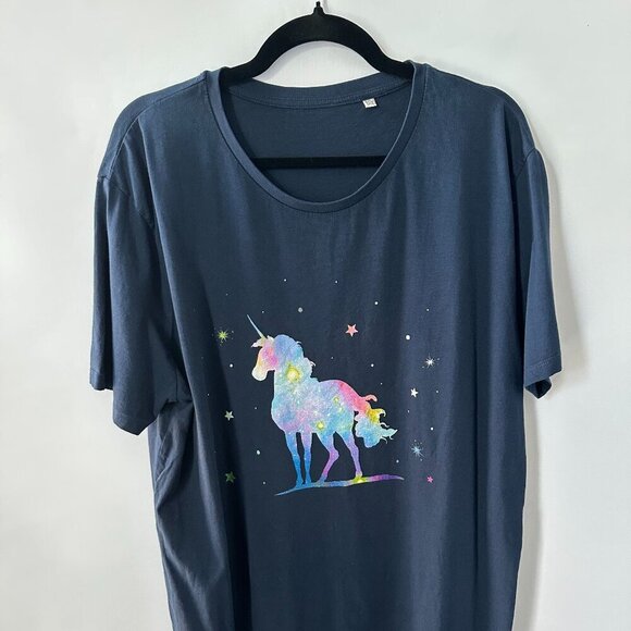Stanley Stella Other - 3XL Blue Shimmering Unicorn Stanley Stella Tee  100% Cotton